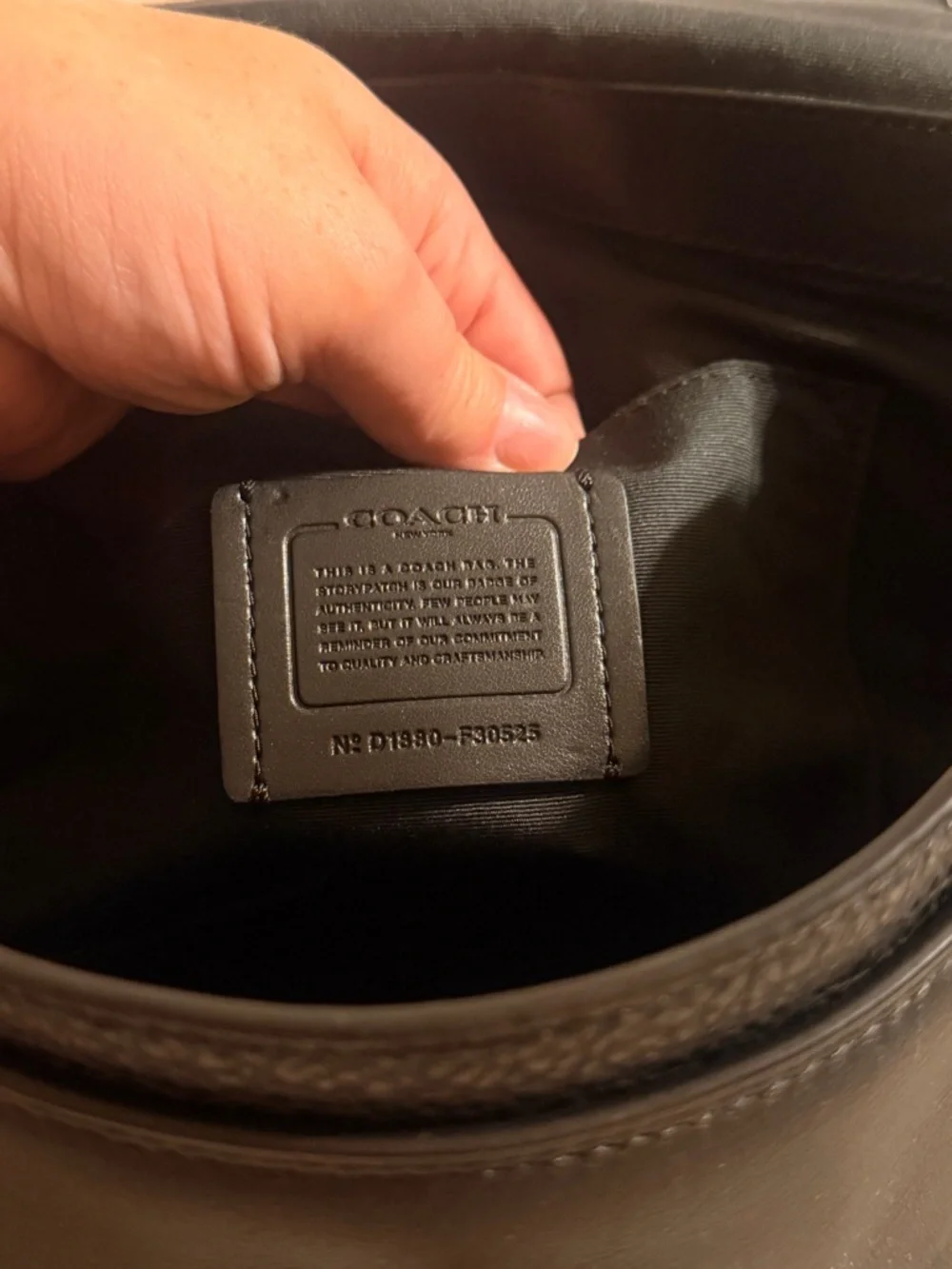 Coach Black Leather Turnlock Backpack - Picture 3 of 4